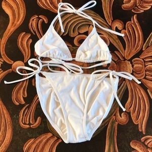 J Crew Bikini Set Triangle String Top & Bottom M